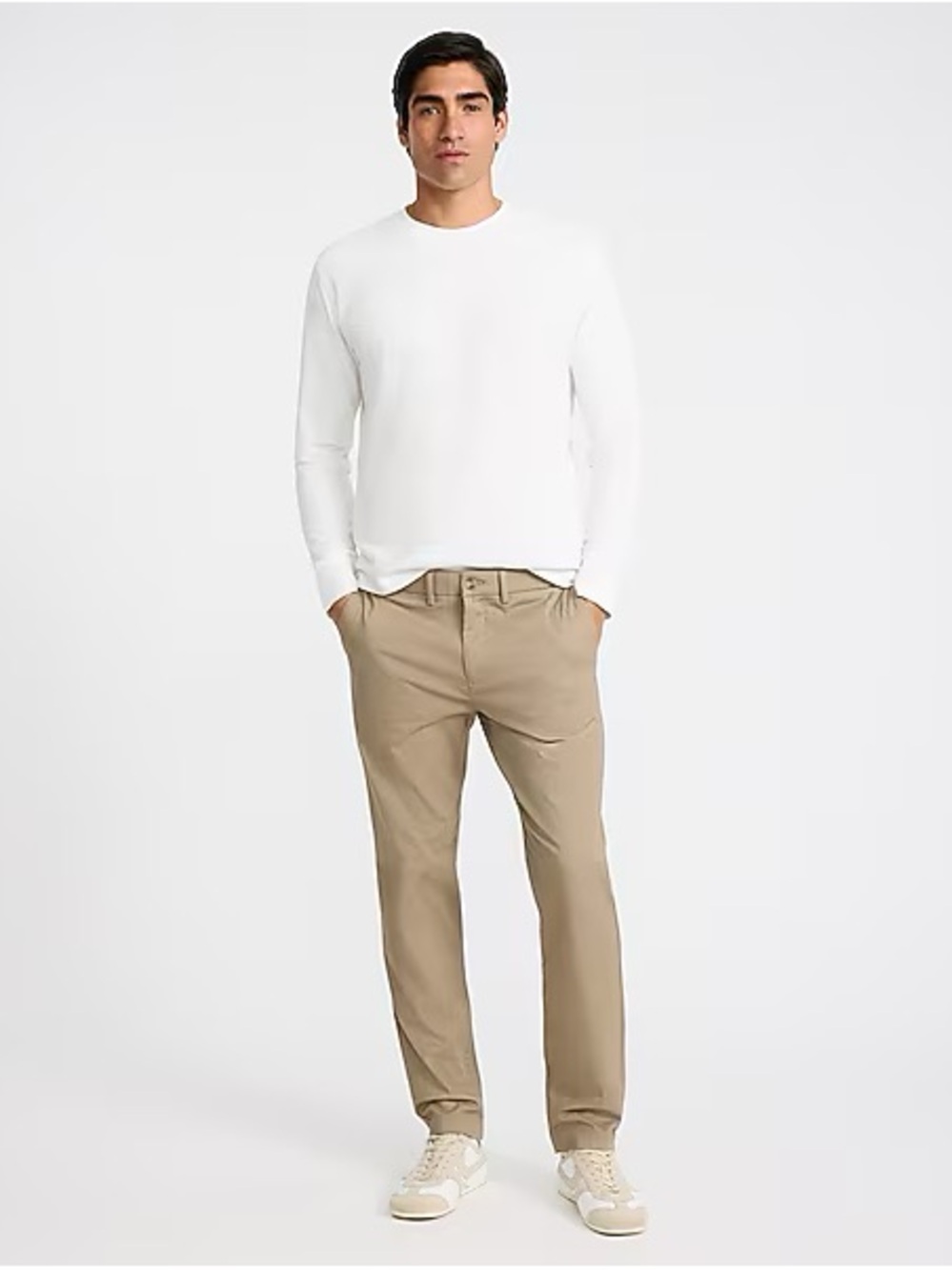 Express Slim Comfort Waist Hyper Stretch Chino size 30x32 khaki (island sand)